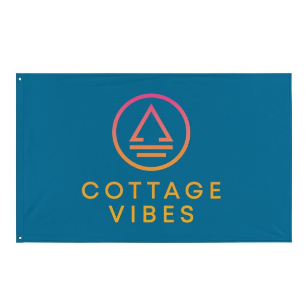 Flowin' Vibes Flag- Teal