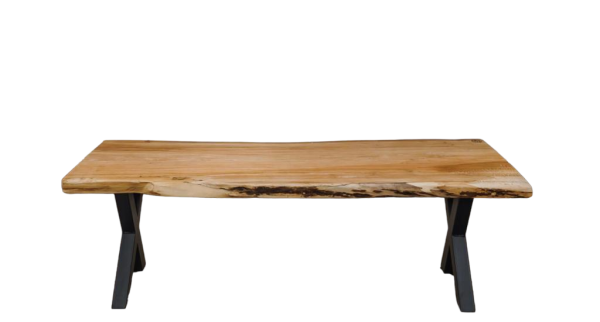 5 Feet Live Edge Ash Wood Bench