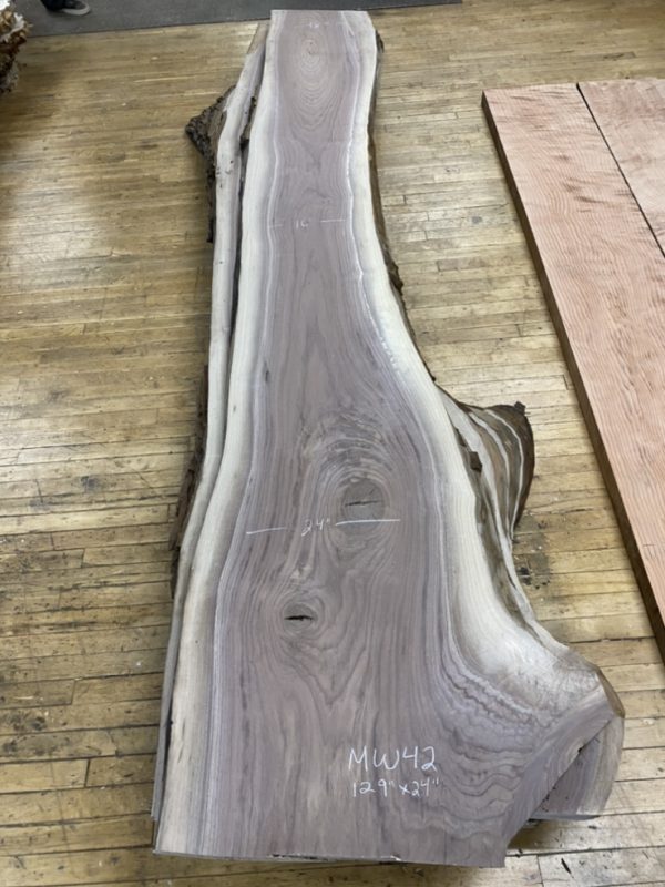 Black Walnut Slab 129″ X 24″ X 2″ Paul Garbett