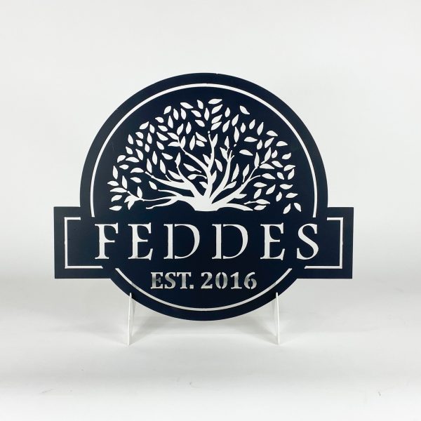 Circle Name Tree Monogram