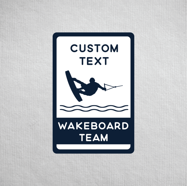 Custom Wakeboard Team Metal Sign