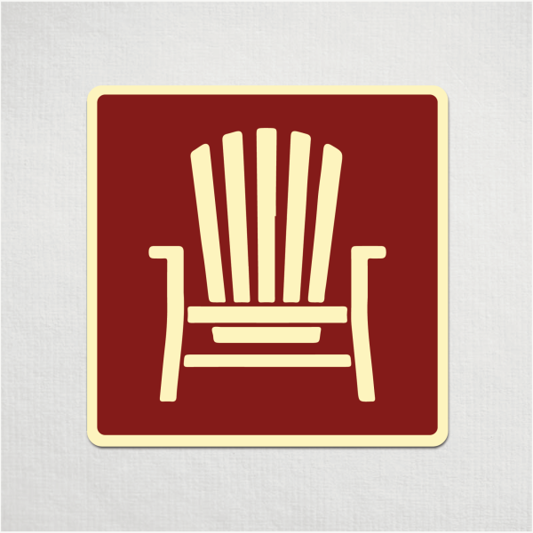 Mini Muskoka Chair Metal Sign
