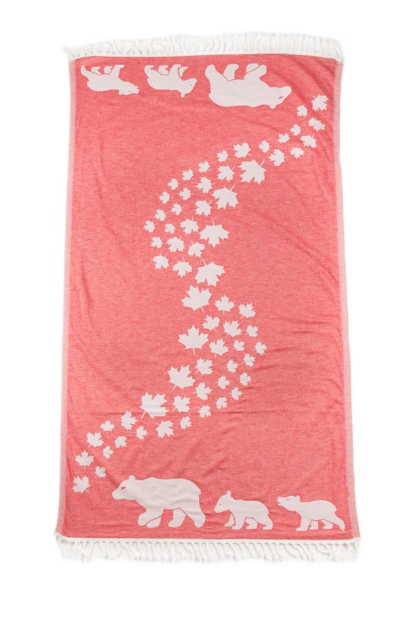 Turkish Towel | Body Towel | Canadian red and white