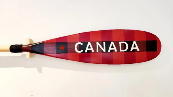 Hand Painted Paddle - Tartan Plaid Design