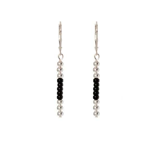 Klas Kamp Earrings - Black & Silver