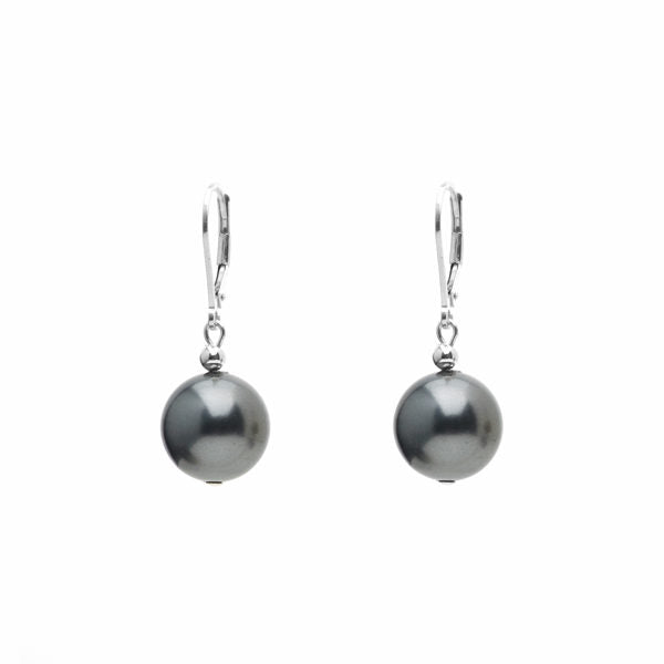 Klassic Pearl Earrings – Pewter