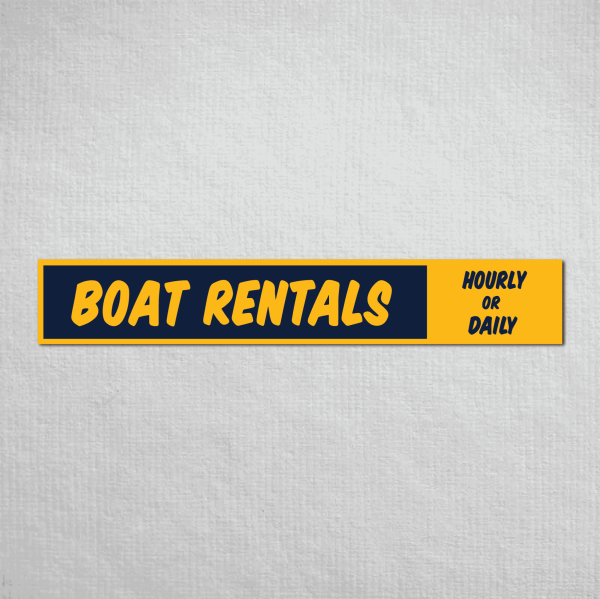 Boat Rentals Metal Sign Paul Garbett