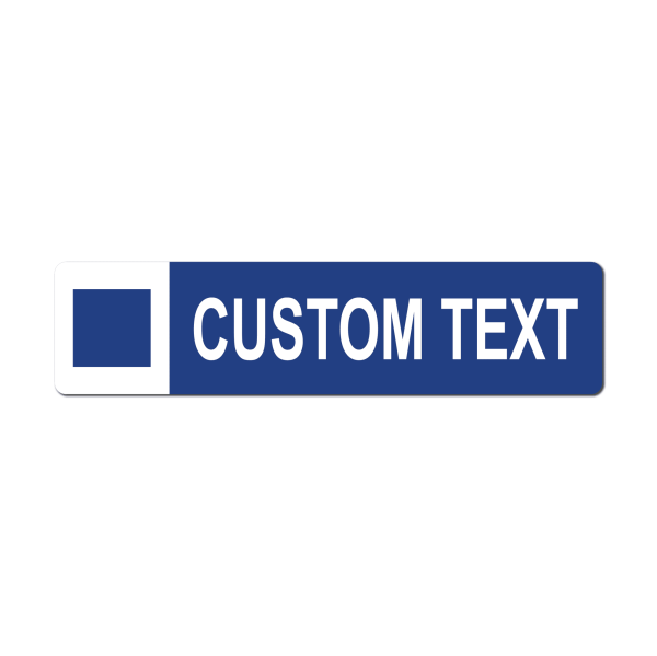 Blue/Intermediate Personalized Ski Trail Metal Sign