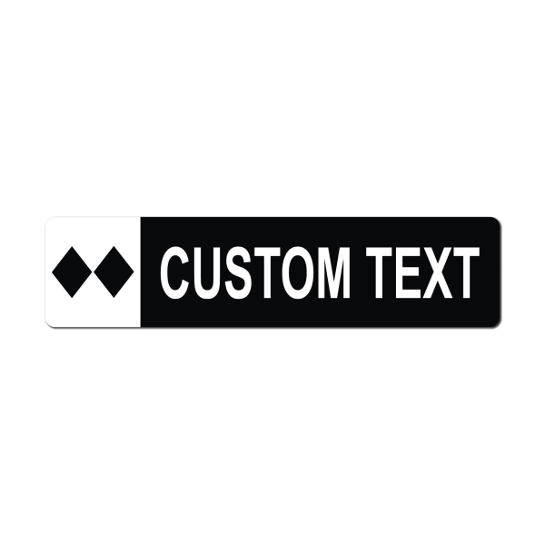 Double Black Diamond Personalized Ski Trail Metal Sign