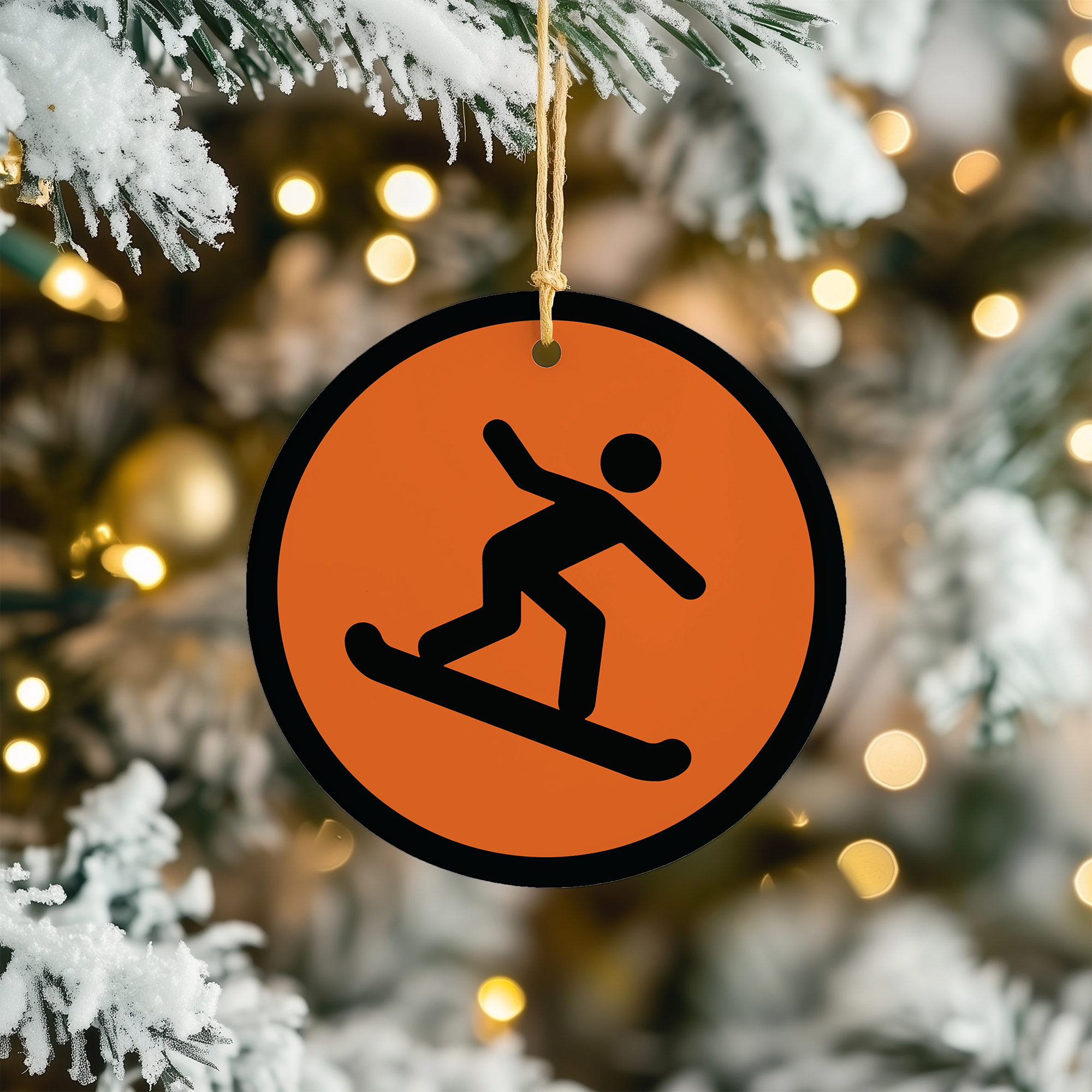 Snowboarder Christmas Tree Ornament 1 Snowboarder Christmas Tree Ornament