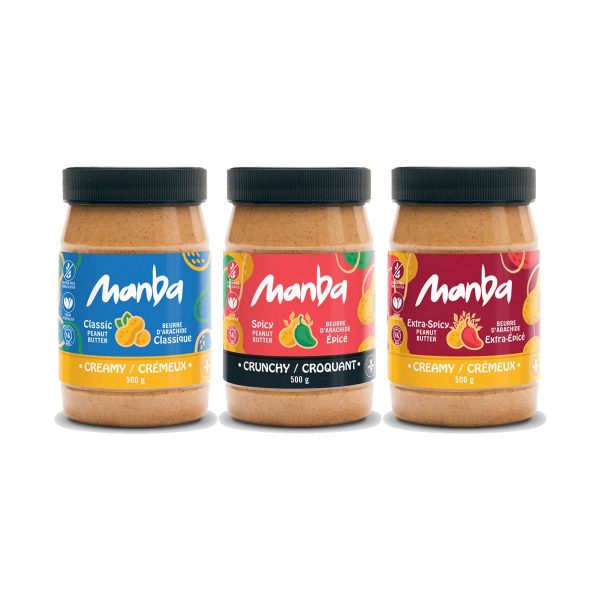 3 Jars of Manba - Haitian-style Spicy Peanut Butter