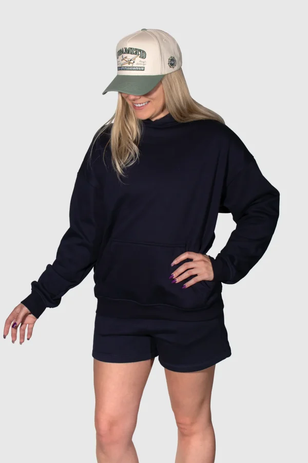 Navy Oversized Fleece Set