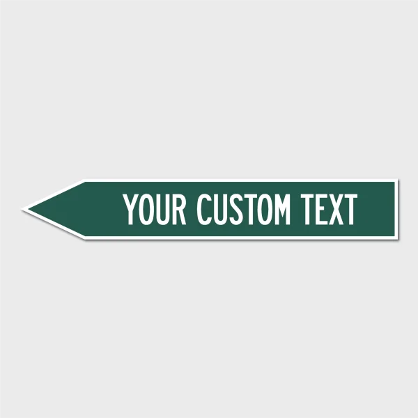 36 x 6" Custom Reflective Metal Arrow Street Sign