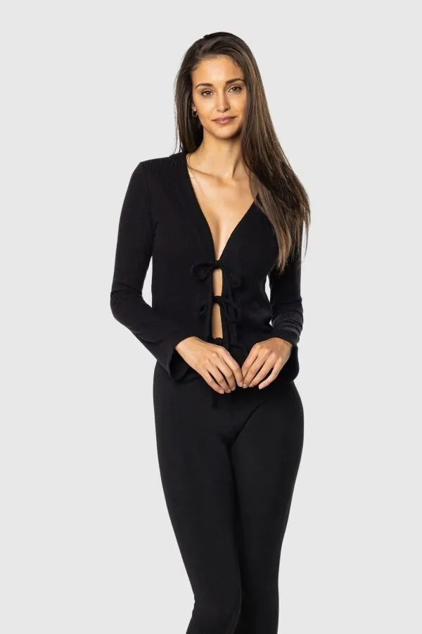 Tie Front Long Sleeve