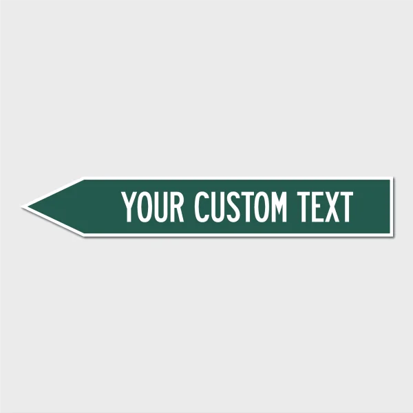 36 x 6" Custom Reflective Metal Arrow Street Sign