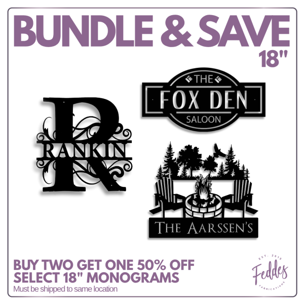 Mix & Match for 50% off 18" Monogram Bundle 5 Mix & Match for 50% off 18" Monogram Bundle