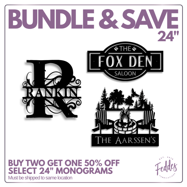 Mix & Match for 50% off 24" Monogram Bundle 4 Mix & Match for 50% off 24" Monogram Bundle