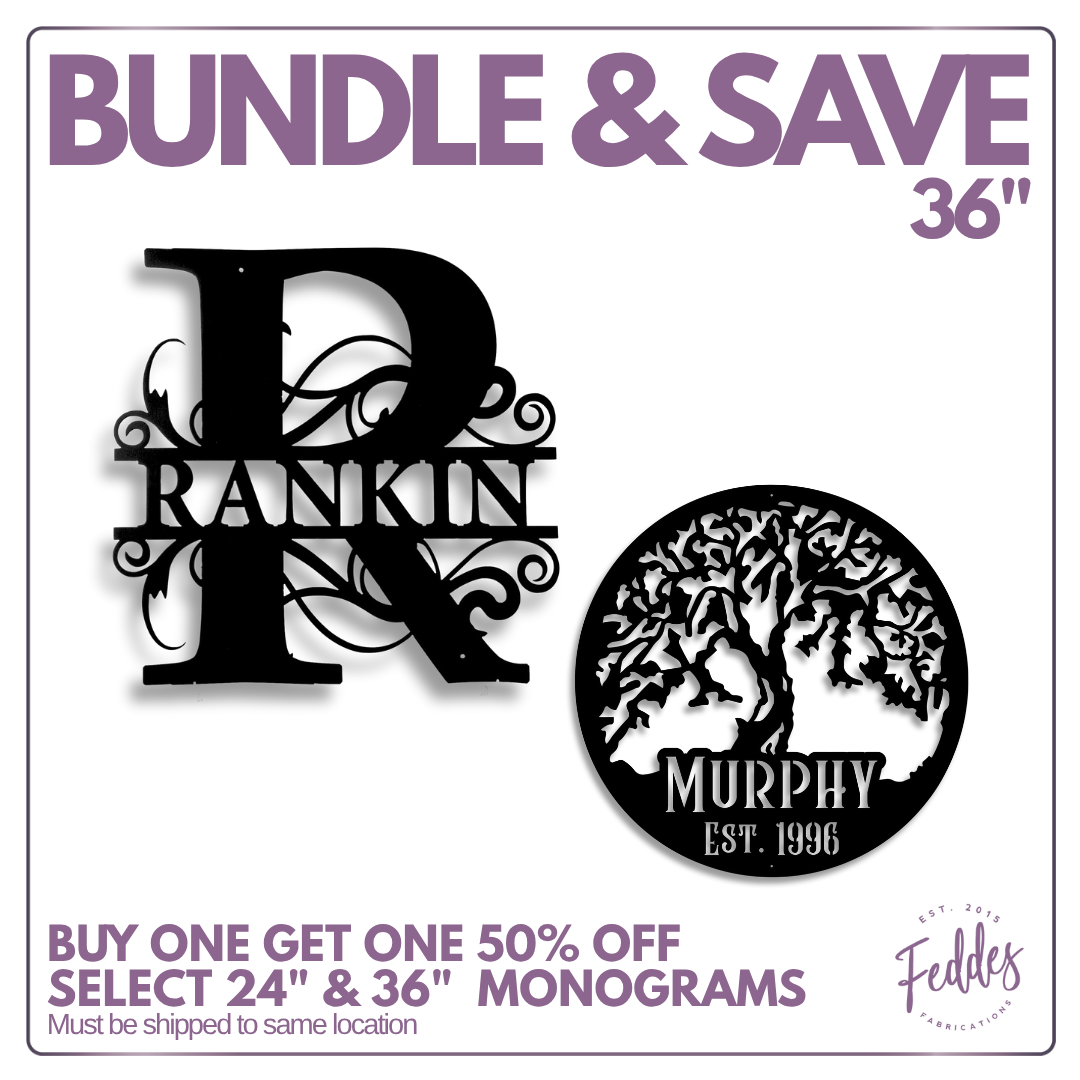 Mix & Match for 50% off 36" Monogram Bundle 1 Mix & Match for 50% off 36" Monogram Bundle