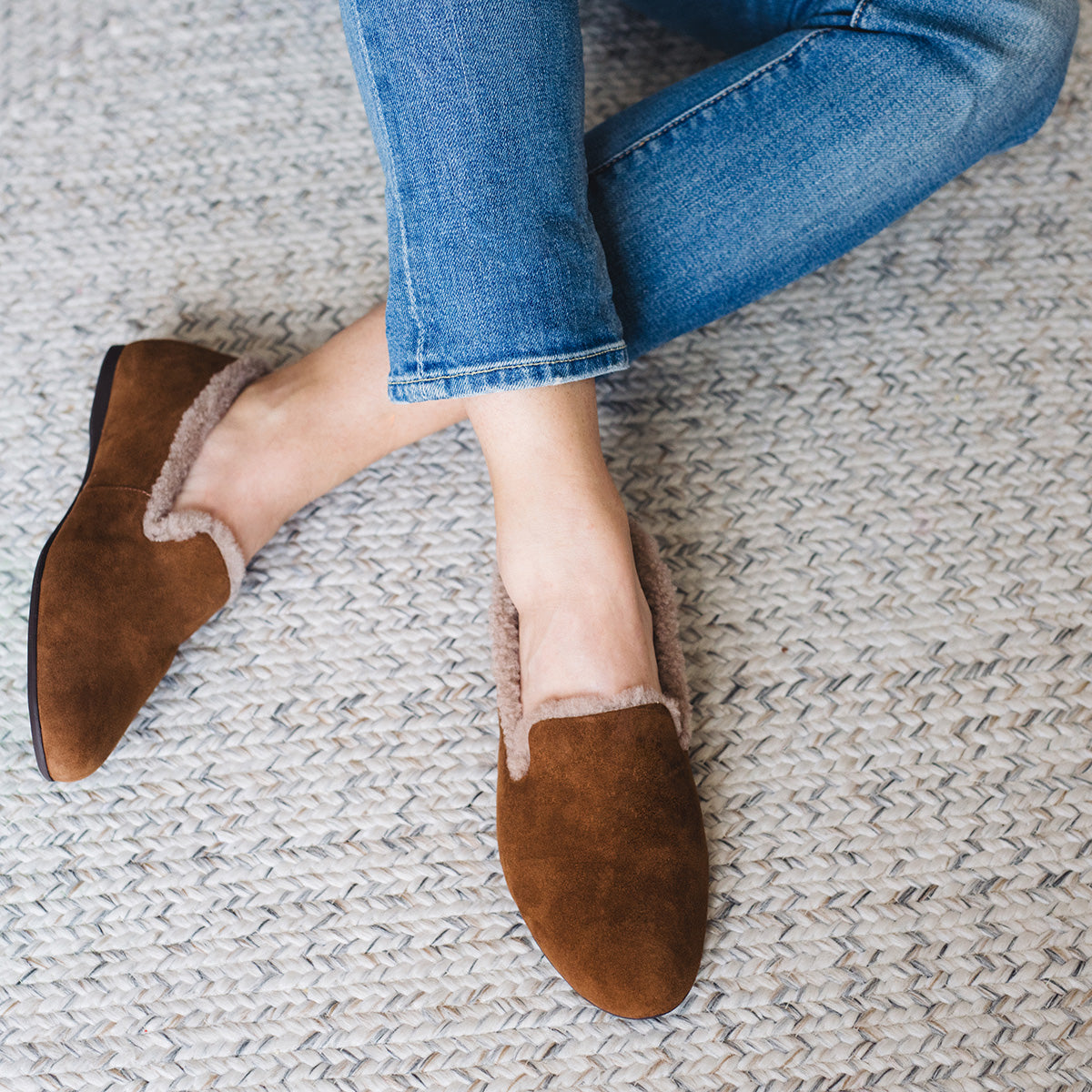 The Audrey - Classic Loafer in Coffee Suede 1 The Audrey - Classic Loafer in Coffee Suede