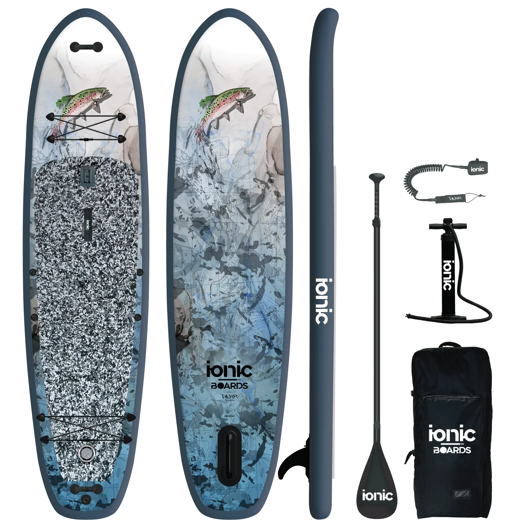 Ionic Adventure - Hook Em Edition - 11'6 Inflatable Paddle Board Package 1 Ionic Adventure - Hook Em Edition - 11'6 Inflatable Paddle Board Package